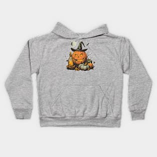 Vintage Halloween Pumpkin Bats Funny Retro Super Cool Best Gift Kids Hoodie